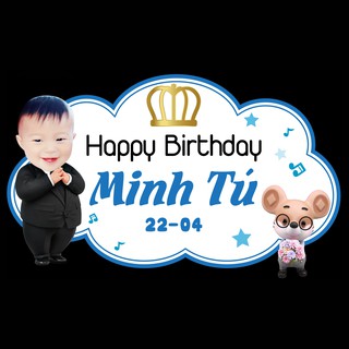 Bảng tên sinh nhật bé trai