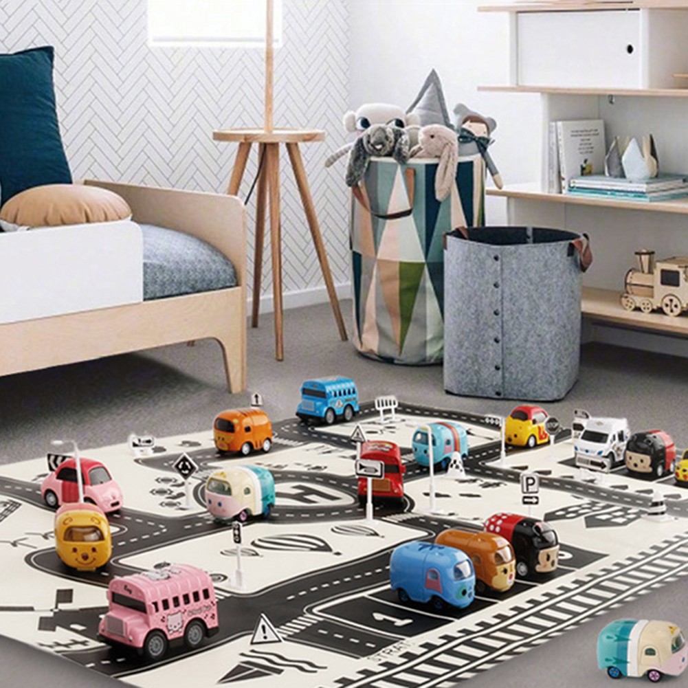 Bộ đồ chơi xếp hình giao thông vui nhộn dành cho bé 83x59cm