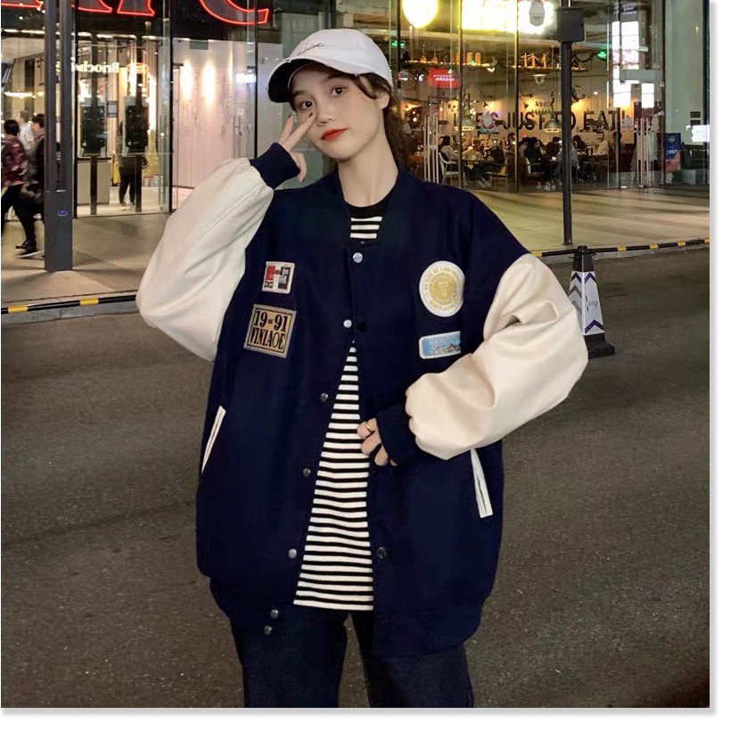 Áo khoác dù bomber nam nữ form rộng thiêu hoạ tiết đẹp thời trang Hot Trend Super Fashion