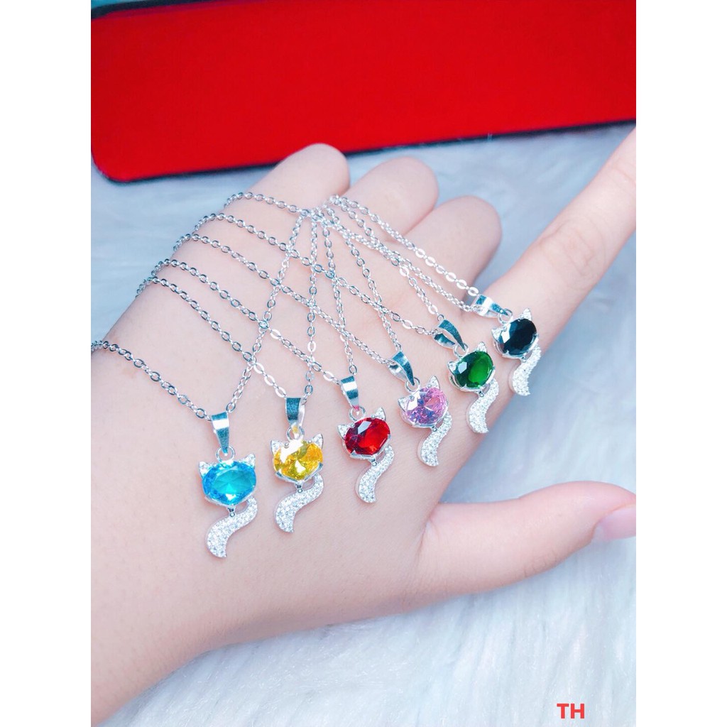 DÂY CHUYỀN HỒ LY ĐỦ MÀU LINH MIU SILVER