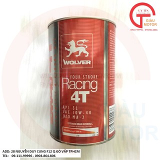 [GIÁ RẺ] DT - Dầu Nhớt tổng hợp Wolver Racing 4T 1L cho xe máy .SẢN PHẪM CHẤT LƯỢNG