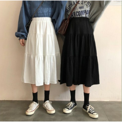 Chân váy dài, chân váy tầng voan 2 lớp ♥️ Chân váy voan 3 tầng, chân váy trắng ♥️ Chân váy ulzzang - NhimShop CV02 | BigBuy360 - bigbuy360.vn