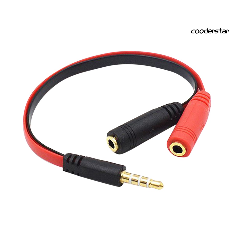 Cáp chuyển đổi từ 1 đầu đực sang 2 đầu cái 3.5mm dành cho điện thoại laptop PC