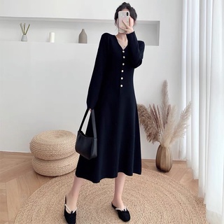 VNU482 - VÁY LENZIP CỔ V DÁNG XOÈ PHỐI CÚC