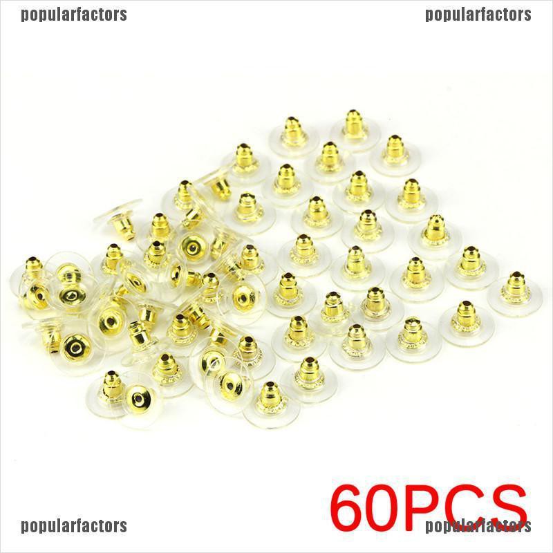 Set 60 Nút Chặn Bông Tai Nhiều Màu Sắc Cá Tính