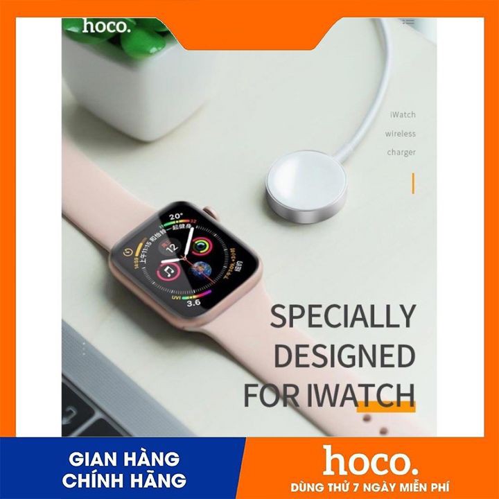 Đế Sạc Không Dây Apple Watch HOCO-CW16, Cáp Sạc Đồng Hồ Thông Minh Các Dòng Series 1/2/3/4/5 38mm,40mm,44mm