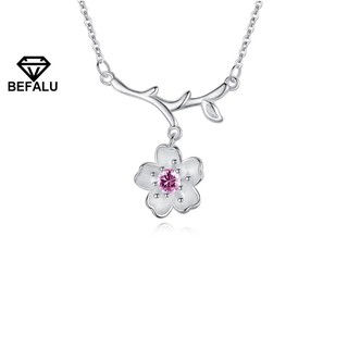 Dây Chuyền Nữ Bạc 925 Cành Hoa Đào BEFALU - VC06
