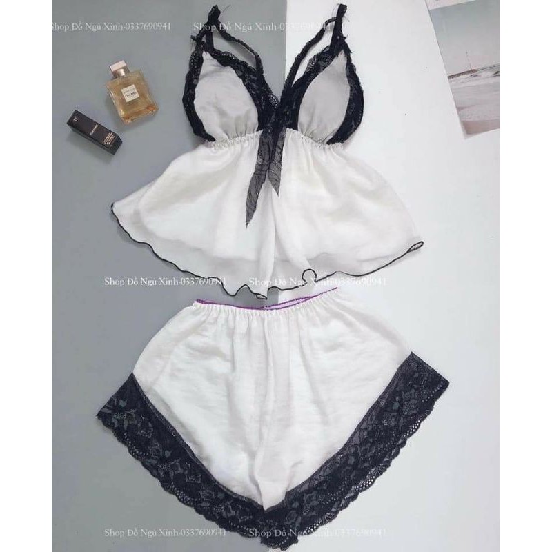 Bộ ngủ lụa đan dây | BigBuy360 - bigbuy360.vn