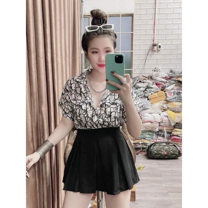 🦚🦚Sơ mi Dior tay ngắn nữ kèm ảnh thật shop chụp cực xinh🦚🦚 | BigBuy360 - bigbuy360.vn