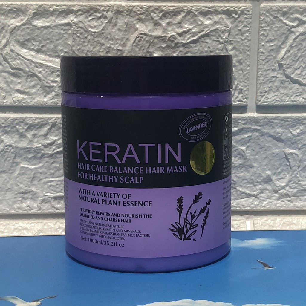 ( mẫu mới) Hấp Dầu ủ tóc Keratin - 1000ml màu tím