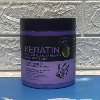 ( mẫu mới) Hấp Dầu ủ tóc Keratin - 1000ml màu tím