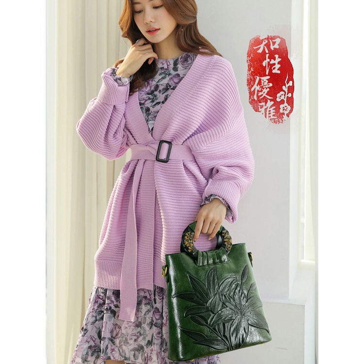 Túi Xách Da Họa Tiết Hoa Thời Trang Sang Trọng Cho Nữ