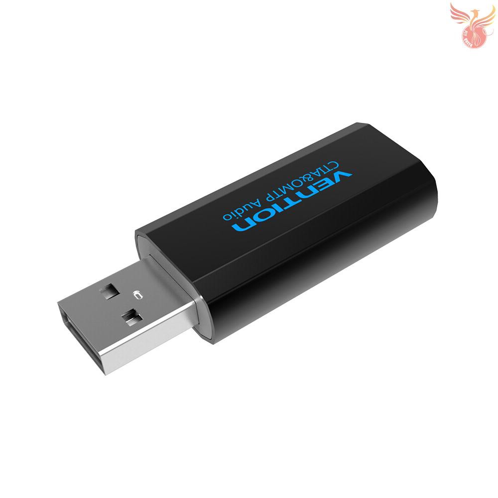 VENTION Card Âm Thanh Usb Kèm Giắc Cắm 3.5mm Thay Thế Dành Cho Pc Laptop Ps4