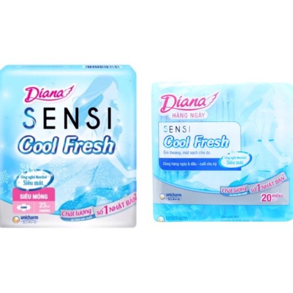 1 gói Diana Sensi Cool Fresh Mỏng Cánh hoặc hàng ngày