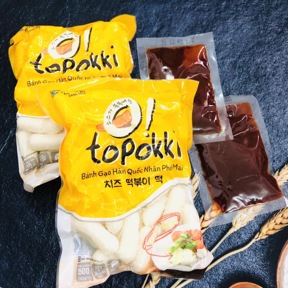 BÁNH GẠO TOKBOKKI NHÂN PHÔ MAI 500GR KÈM 100GR SỐT