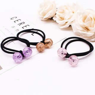 Combo 2 dây cột tóc, buộc tóc đính đá tròn 2 đầu (BT 81)
