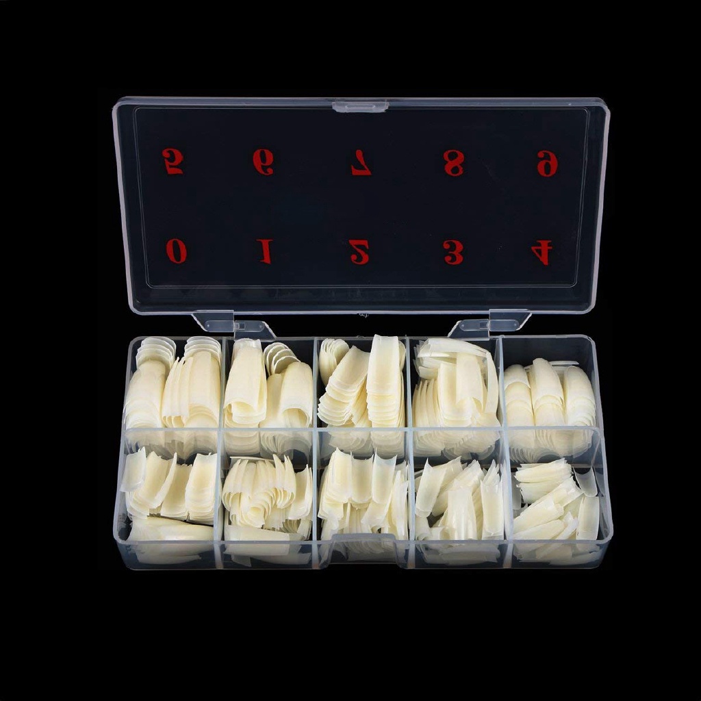 Bộ 100 / 600 / 100 / 600 Móng Tay Giả Trong Suốt Nhiều Màu Sắc