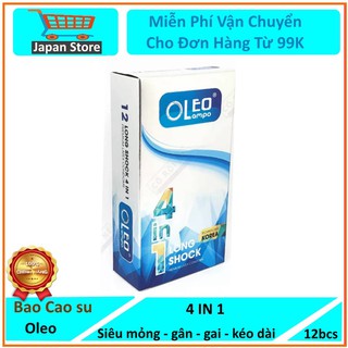 [GIÁ SỈ] Bao cao su keo dài thời gian Oleolampo Super Thin Longshock, hộp 12c