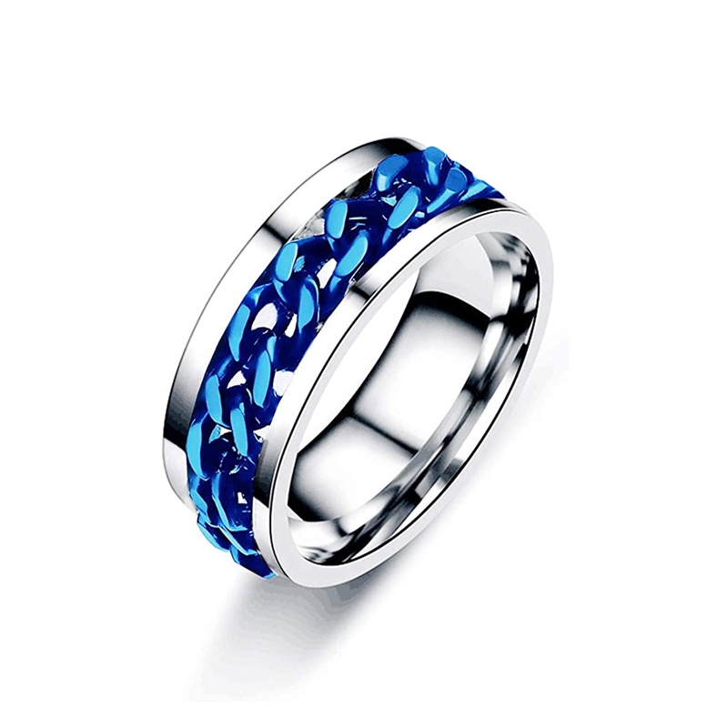 Nhẫn mở nắp chai bằng Thép Titan Không Gỉ dây xích xoay được dành cho nam nữ