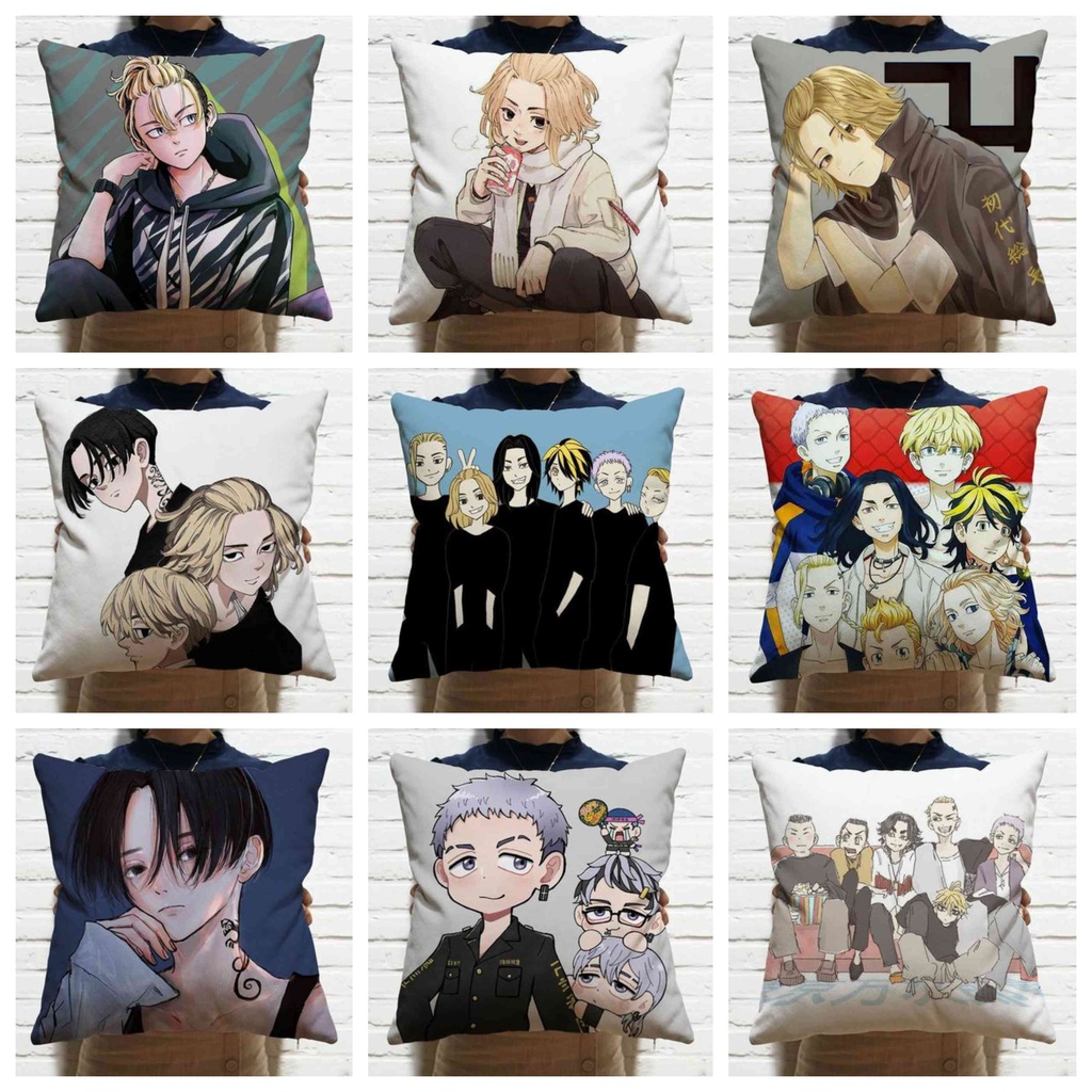 Gối IN HÌNH Tokyo Revengers anime chibi gồm cả vỏ và ruột êm ái chất đẹp