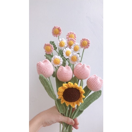 Bó hoa len handmade-P8