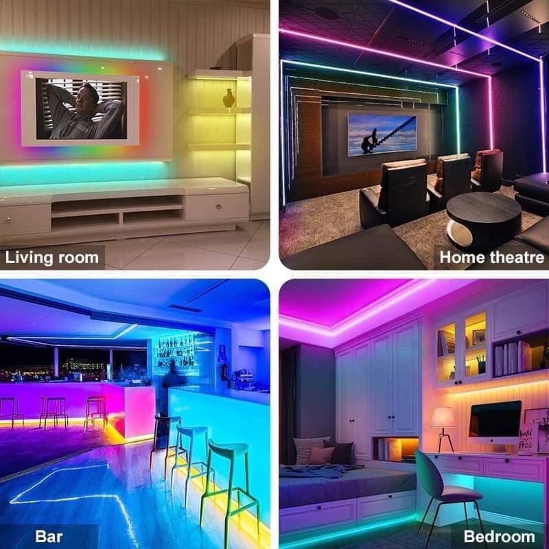 Đèn Led Tiktok 5m Điều Khiển Bằng App Điện Thoại 16 Triệu Màu Trang Trí Phòng Ngủ Nháy Theo Nhạc