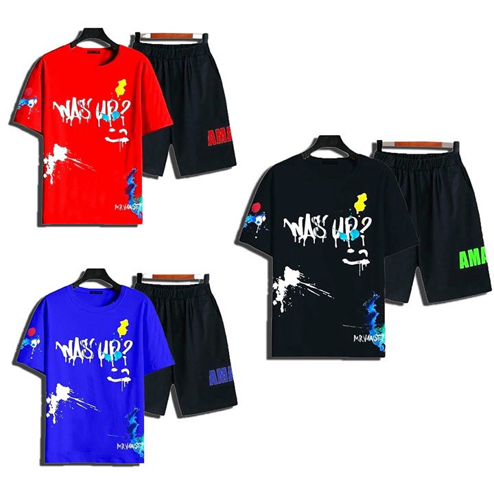 Bộ thể thao nam mặc nhà cao cấp WASUP chất thun mát co dãn thoáng khí 3 màu trẻ trung năng động M01