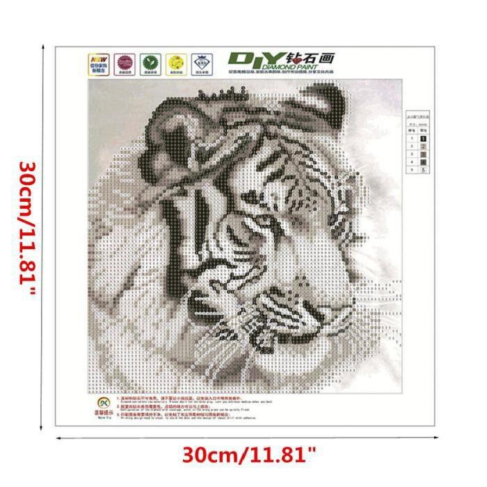 Bộ thêu tranh chữ thập hình con hổ 5D