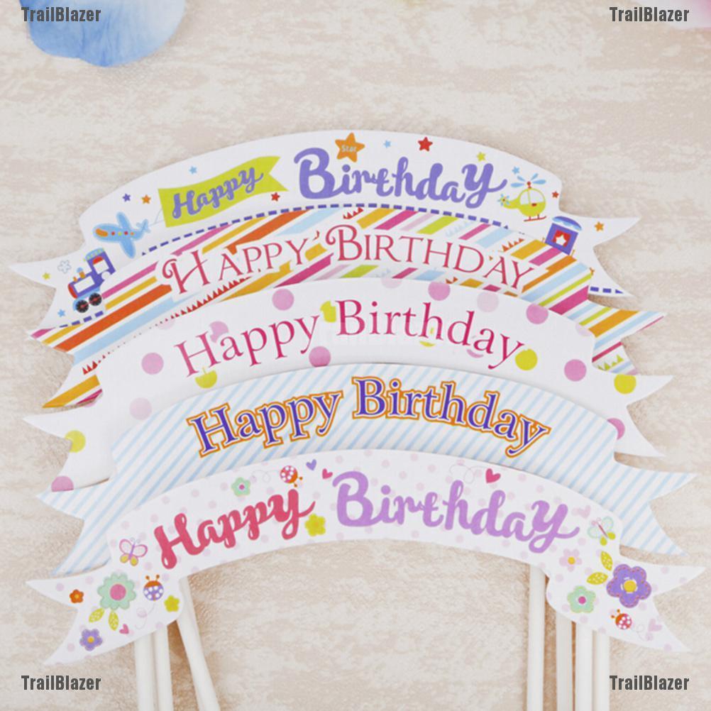 Banner Chữ Happy Birthday Trang Trí Bánh Sinh Nhật
