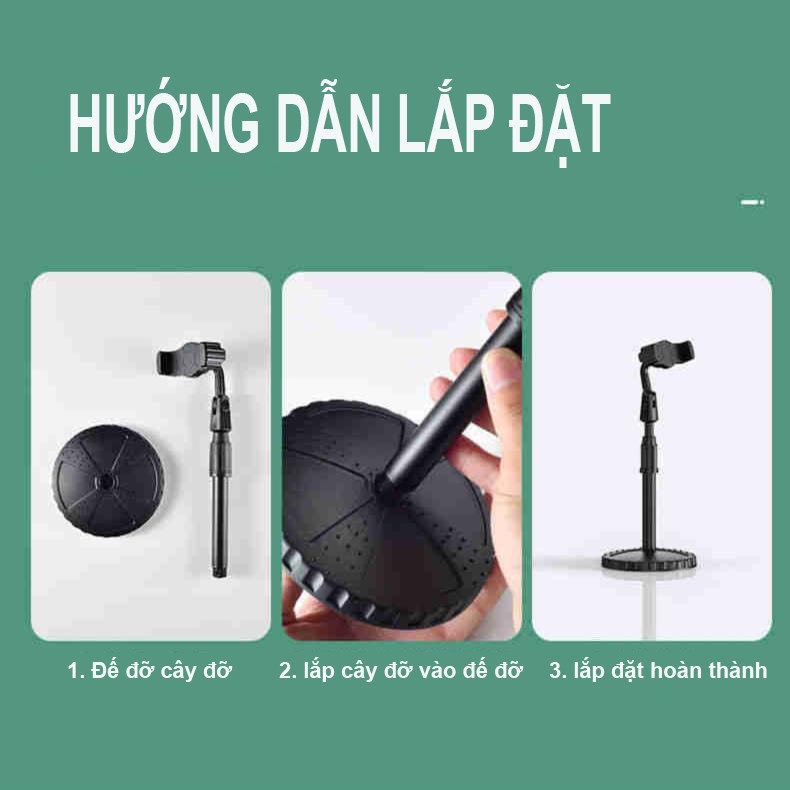 Giá Đỡ Điện Thoại Live Stream Xem Phim Chụp Ảnh  Xoay 360 Độ Chân Đỡ Nặng Vô Cùng Chắc Chắn