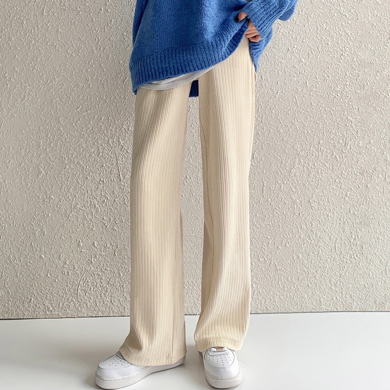 IELGY Quần Dài Lưng Cao Dáng Rộng Thời Trang Cho Nữ