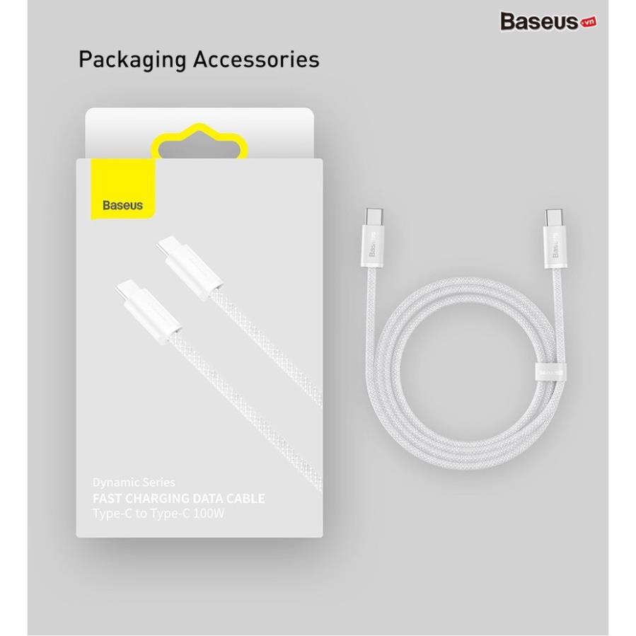 Cáp Sạc Siêu Nhanh Baseus Dynamic Series Fast Charging Data Cable ,Chiều Dài 1m ,2m,Type-C to Type-C 100W.