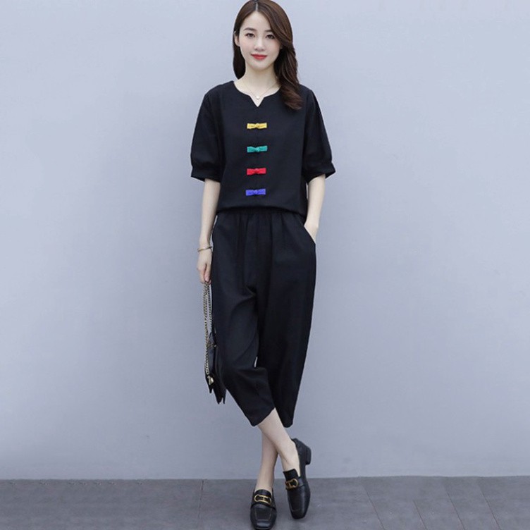 Bộ đũi lửng nữ, màu sắc bắt mắt , chất liệu thoáng mát | BigBuy360 - bigbuy360.vn