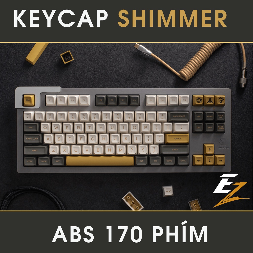 Keycap Cho Bàn Phím Cơ Aifei Shimmer SA Profile ABS 170 Phím 88PC