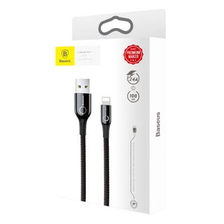 Cáp sạc Lightning tự ngắt thông minh Baseus C Shaped Light cho iPhone/iPad
