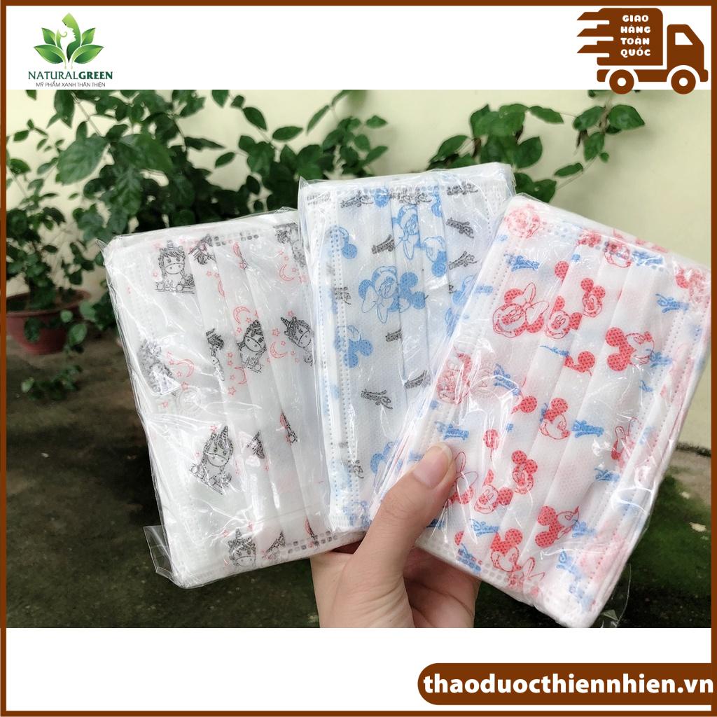 ( Hộp 50 chiếc) khẩu trang y tế cho người lớn, trẻ em dùng mộtlần,hàng chính hãng công ty, loại 4 lớp hai màu xanh trắng