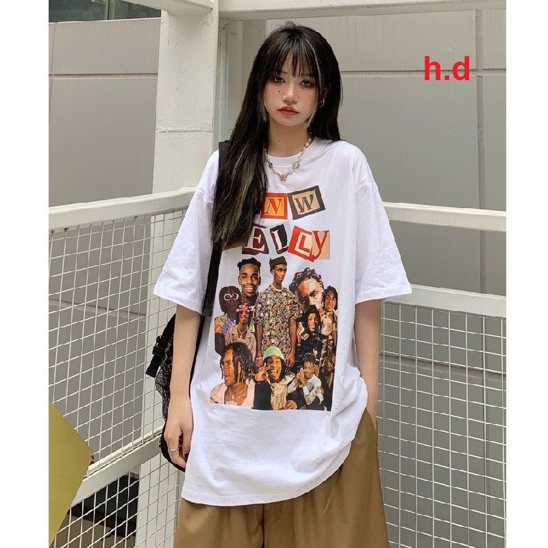 Áo thun unisex Áo sweater tay dài họa tiết MELLY cổ tròn tay bồng form thụng cá tính nam nữ mặc đẹp