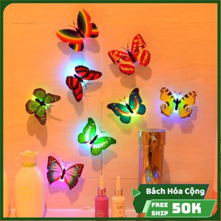  Đèn LED hình con bướm dán tường nhiều màu