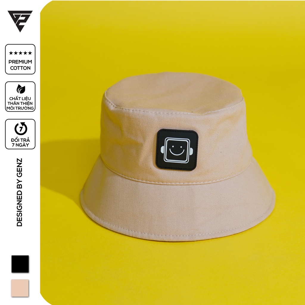 Mũ bucket GENZ tai bèo vành nón cụp Unisex phù hợp nam nữ gắn Sticker