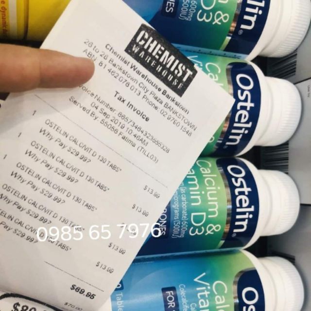 Canxi ostelin cho mẹ bầu bill 4.9