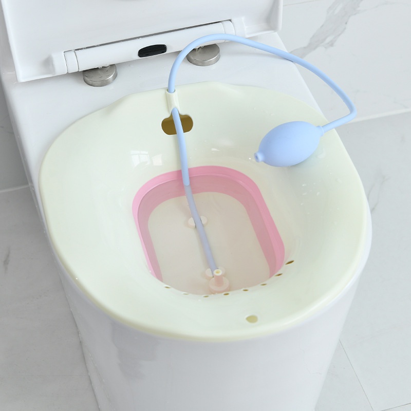 Chậu Xông Vùng Kín Gấp Gọn Có Vòi cho mẹ sau sinh tiện lợi