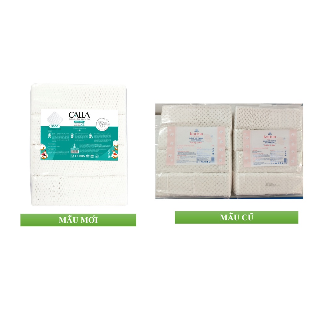 Bông làm sạch da Calla Sạch Sâu 500gr