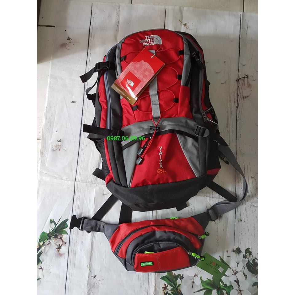 Combo Balo Du Lịch 55Lit và Túi Đeo Bụng