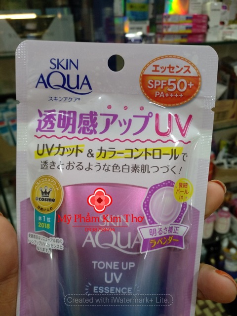 Rhoto Skin Aqua Tone Up UV Essence SPF50+, PA++++: Tinh chất chống nắng