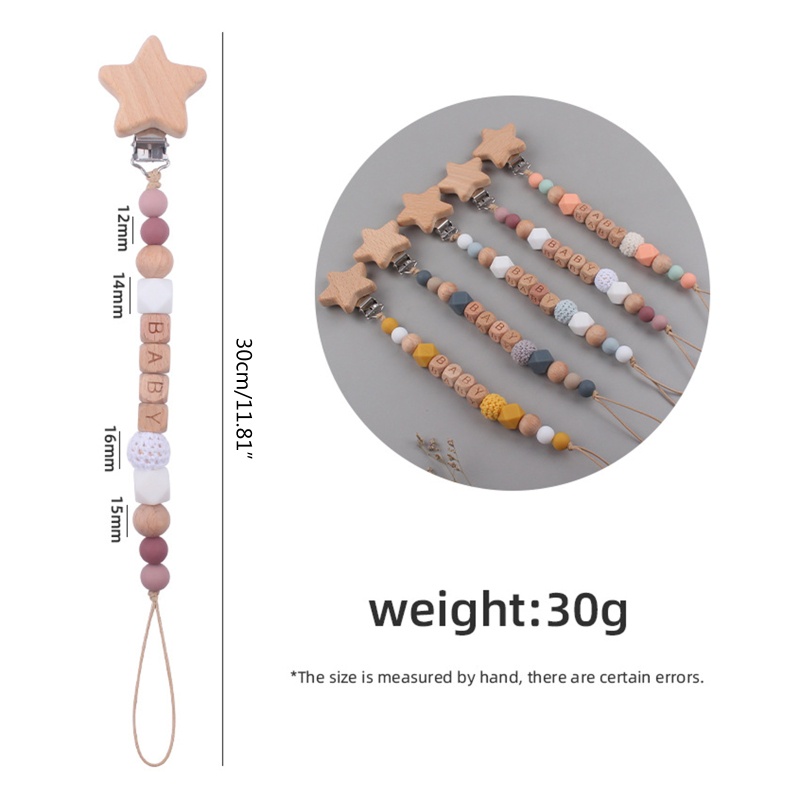 Đồ Chơi Kẹp Paci Bằng Silicone Mềm Mại Cho Bé Mọc Răng