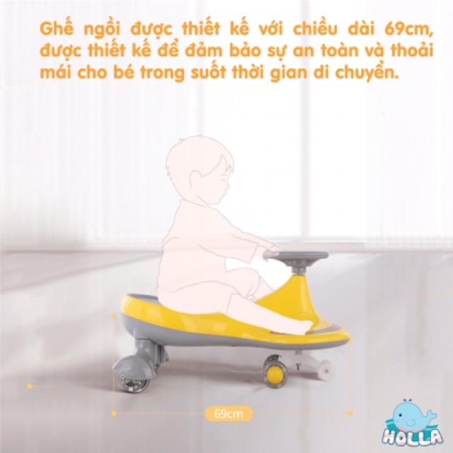 Xe lắc kiêm chòi chân Holla