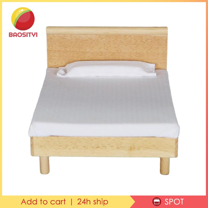 Mô Hình Giường Ngủ Mini Tỉ Lệ 1:12 Phong Cách Cổ Điển Trang Trí Nhà Búp Bê