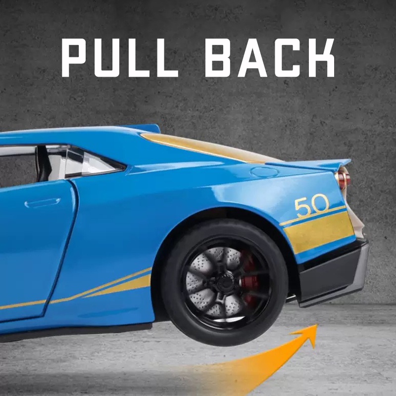 Mô Hình Xe Hơi Nissan GT-R50 Tỉ Lệ 1: 24 Bằng Hợp Kim Có Đèn Và Nhạc Cho Bé Trai