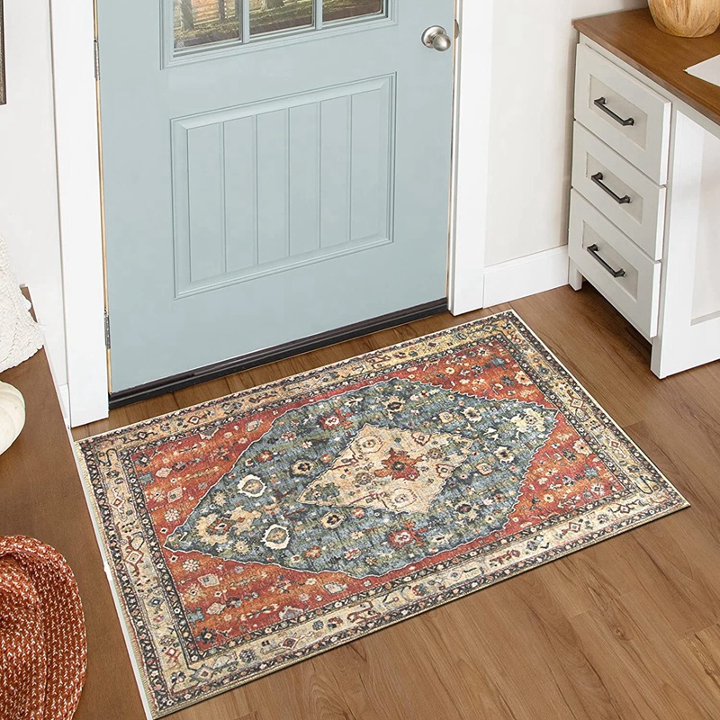 Thảm lót cửa chùi chân Giả Len Họa Tiết Số 5 Phong Cách Bohemian