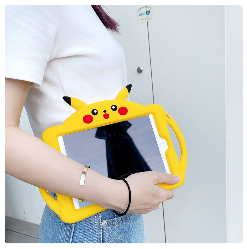 Ốp bảo vệ máy tính bảng bằng silicon hình pikachu cho iPad 9.7 2018 2017 10.2 7 Pro 9.7 Air1 2 3 Ipad mini1 2 3 4 5 | BigBuy360 - bigbuy360.vn